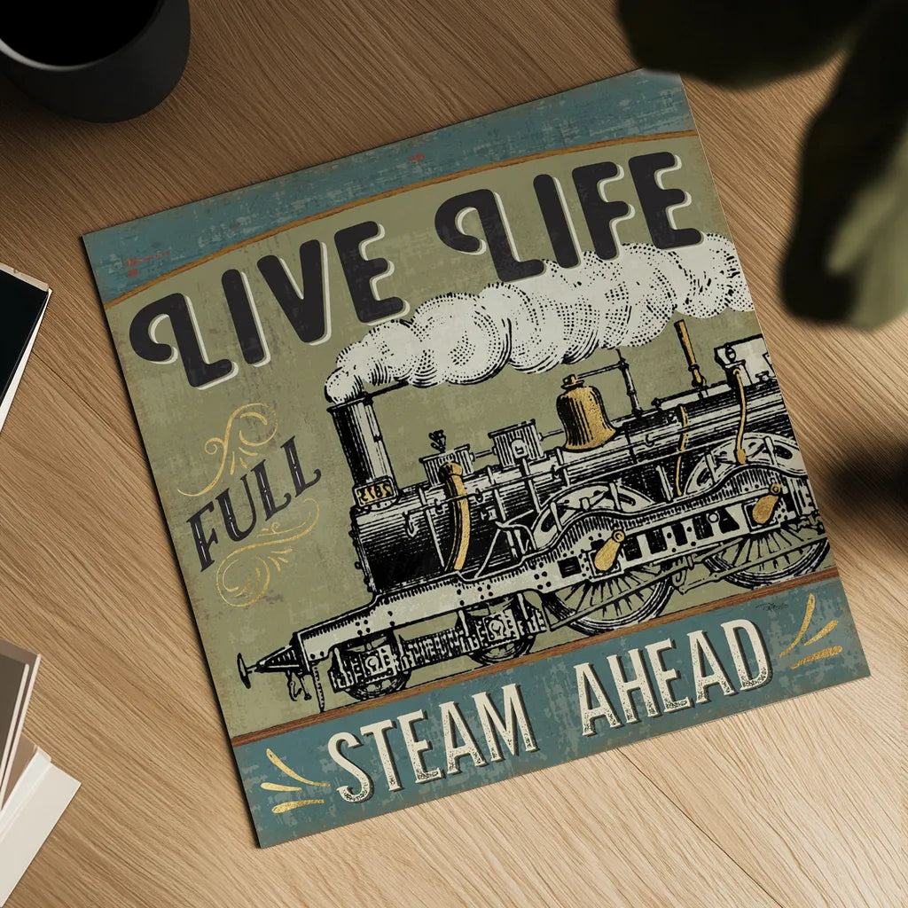 A Great Journey XII by Pela Studio. Shown as a detailed flat fine art print, highlighting archival giclee quality. Available as an archival giclee rolled canvas, fine art paper, or poster print. SKU 20651a.