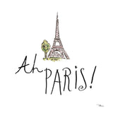 Ah Paris I on White by Pela Studio. SKU 26192a. Archival Giclee Fine art print for wall decor.