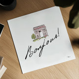 Ah Paris II on White by Pela Studio. Shown as a detailed flat fine art print, highlighting archival giclee quality. Available as an archival giclee rolled canvas, fine art paper, or poster print. SKU 26193a.