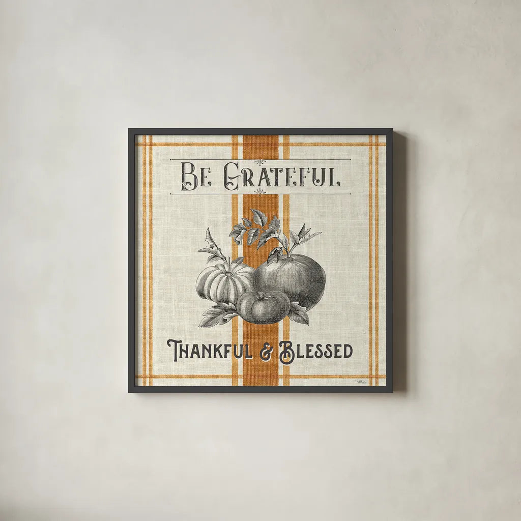 Autumn Farmhouse III by Pela Studio. Shown in a sleek black glass frame for a contemporary gallery look. Available as an archival giclee rolled canvas, fine art paper, or poster print. SKU 47205a.