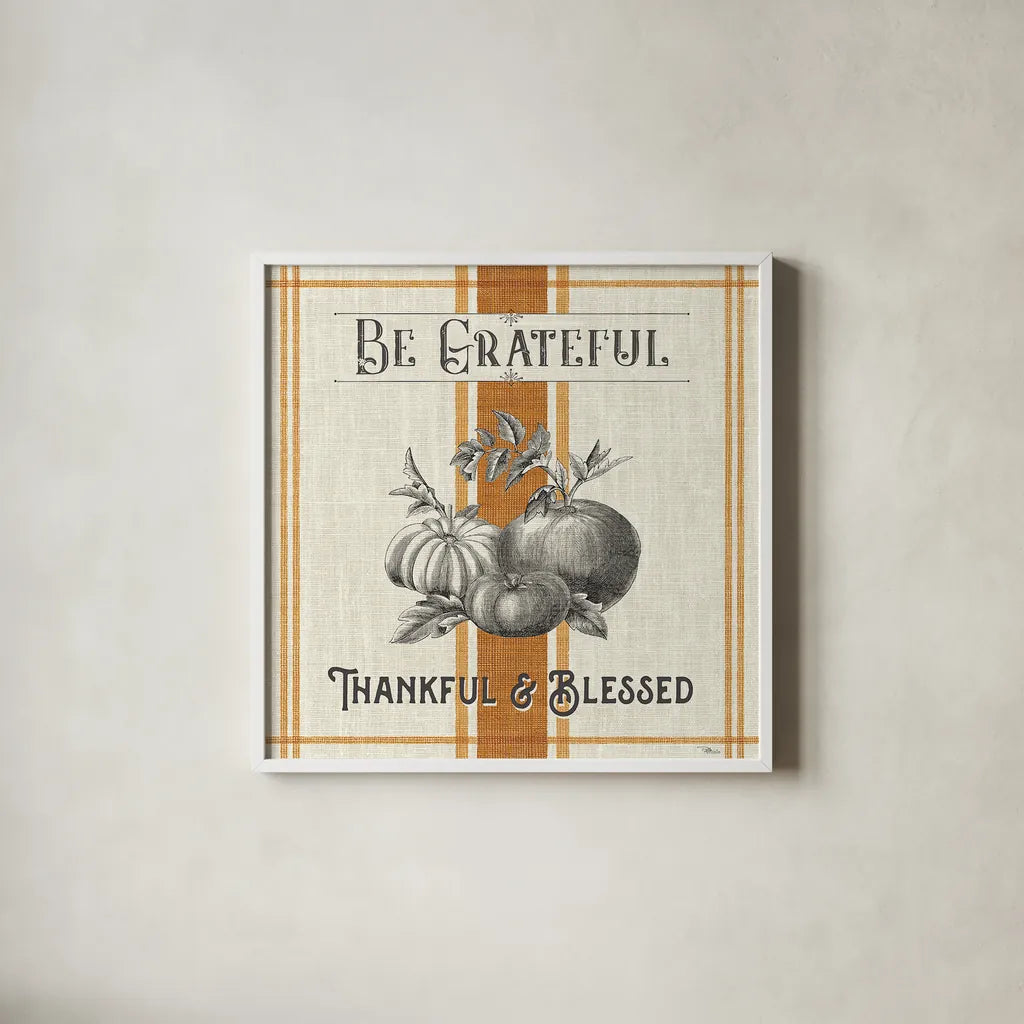 Autumn Farmhouse III by Pela Studio. Shown in a crisp white glass frame for a clean and minimalist style. Available as an archival giclee rolled canvas, fine art paper, or poster print. SKU 47205a.