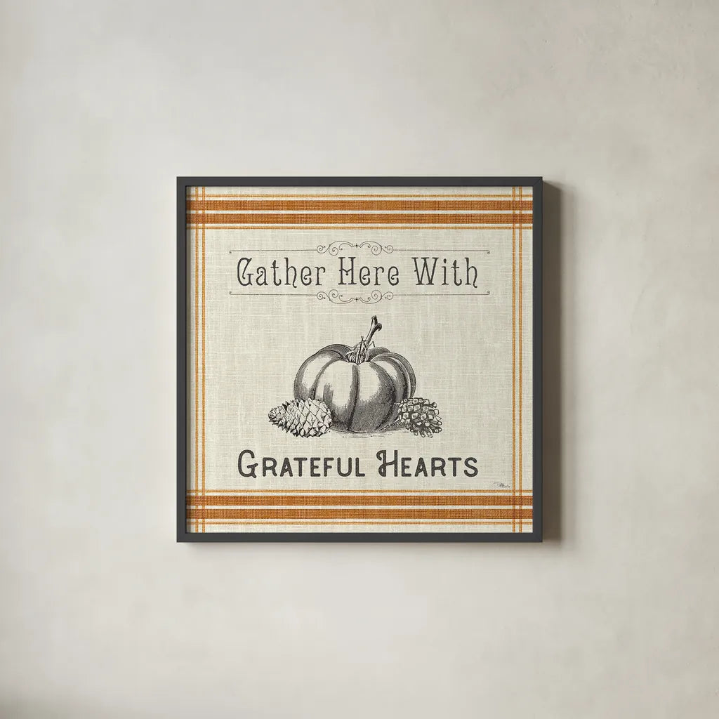 Autumn Farmhouse IV by Pela Studio. Shown in a sleek black glass frame for a contemporary gallery look. Available as an archival giclee rolled canvas, fine art paper, or poster print. SKU 47206a.