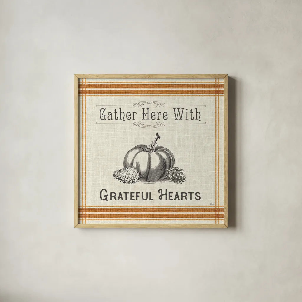 Autumn Farmhouse IV by Pela Studio. Shown in a natural wood glass frame for a timeless modern aesthetic. Available as an archival giclee rolled canvas, fine art paper, or poster print. SKU 47206a.