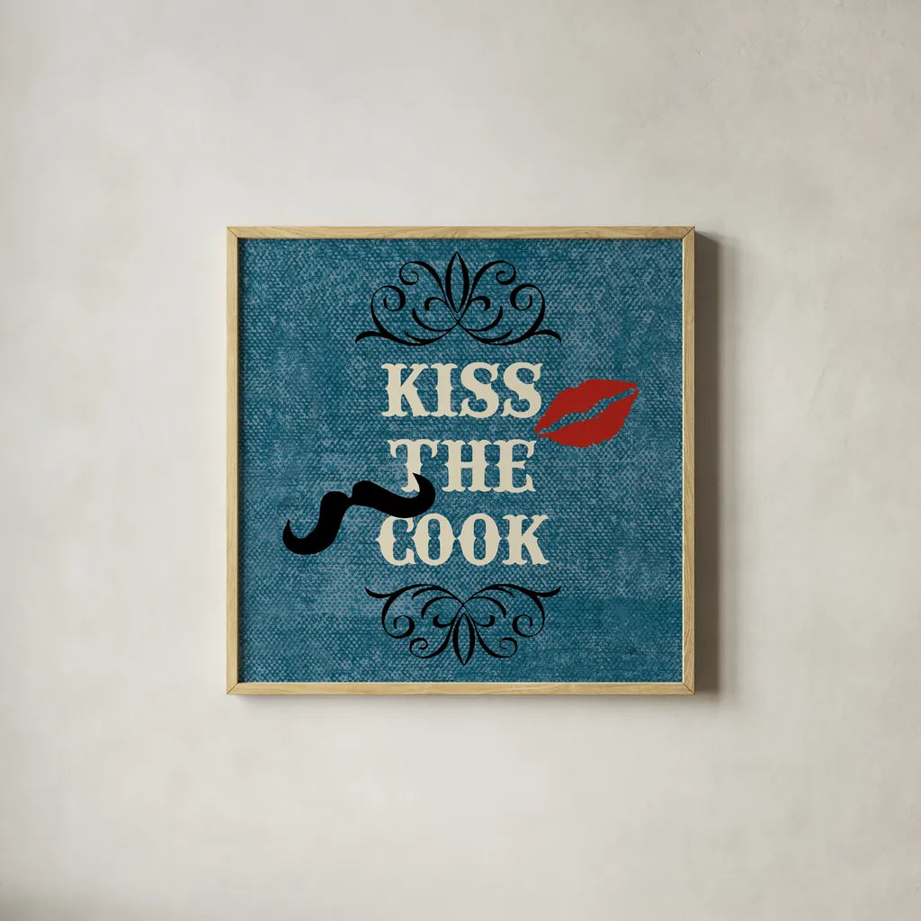 BBQ Bandit II by Pela Studio. Shown in a natural wood glass frame for a timeless modern aesthetic. Available as an archival giclee rolled canvas, fine art paper, or poster print. SKU 92203a.