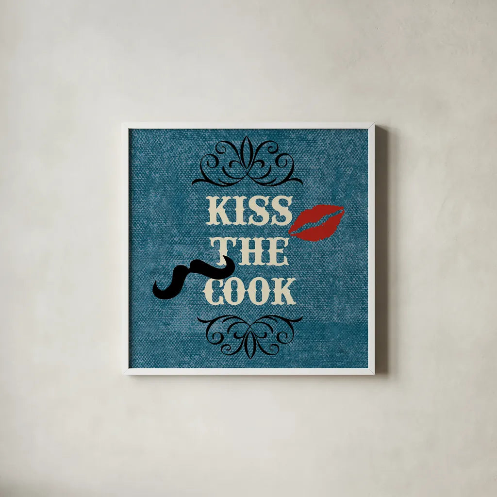 BBQ Bandit II by Pela Studio. Shown in a crisp white glass frame for a clean and minimalist style. Available as an archival giclee rolled canvas, fine art paper, or poster print. SKU 92203a.