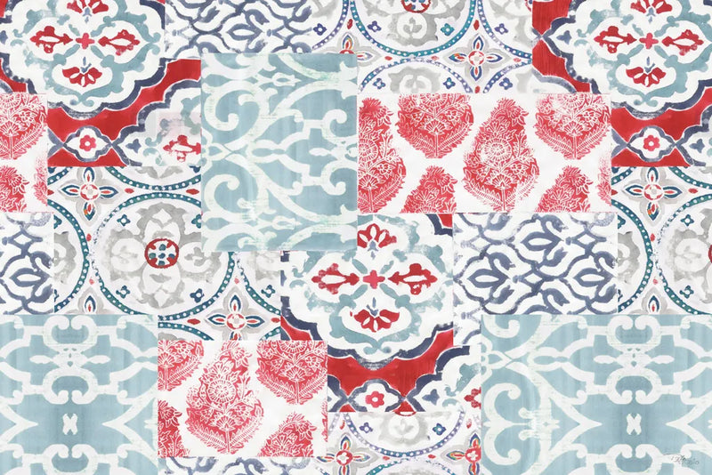 Bazaar Patchwork I by Pela Studio. SKU 48748i. Archival Giclee Fine art print for wall decor.