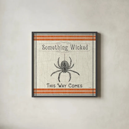 Be Scary VI by Pela Studio. Shown in a sleek black glass frame for a contemporary gallery look. Available as an archival giclee rolled canvas, fine art paper, or poster print. SKU 48392a.