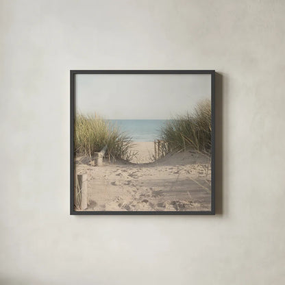 Beach Grasses by Pela Studio. Shown in a sleek black glass frame for a contemporary gallery look. Available as an archival giclee rolled canvas, fine art paper, or poster print. SKU 76251a.