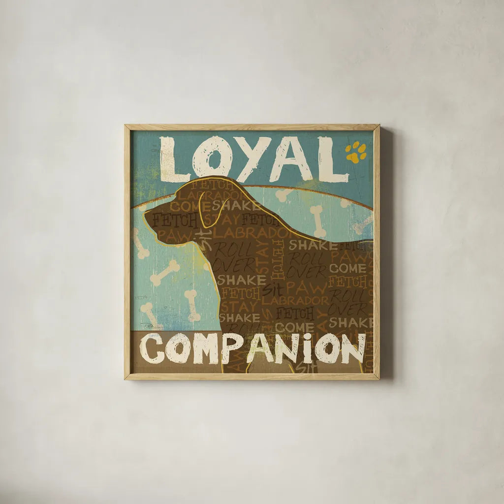 Best Friends II by Pela Studio. Shown in a natural wood glass frame for a timeless modern aesthetic. Available as an archival giclee rolled canvas, fine art paper, or poster print. SKU 11016a.