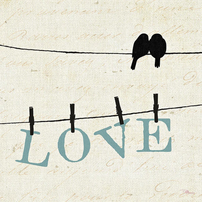 Bird Talk II by Pela Studio. SKU 10589a. Archival Giclee Fine art print for wall decor.