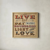 Blessed II Sq by Pela Studio. Shown in a natural wood glass frame for a timeless modern aesthetic. Available as an archival giclee rolled canvas, fine art paper, or poster print. SKU 28357a.