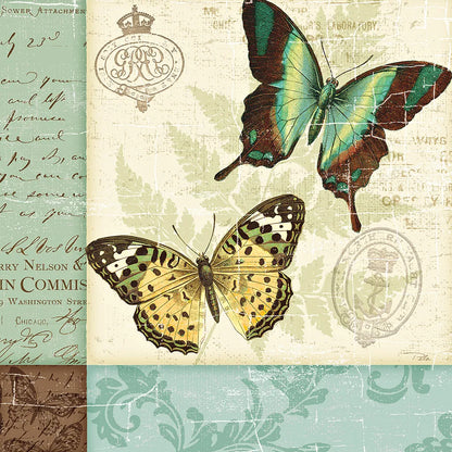 Butterfly Patchwork I by Pela Studio. SKU 6872a. Archival Giclee Fine art print for wall decor.