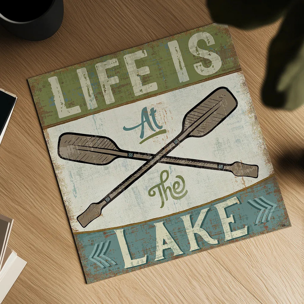 By the Lake I by Pela Studio. Shown as a detailed flat fine art print, highlighting archival giclee quality. Available as an archival giclee rolled canvas, fine art paper, or poster print. SKU 21897a.