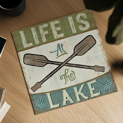 By the Lake I by Pela Studio. Shown as a detailed flat fine art print, highlighting archival giclee quality. Available as an archival giclee rolled canvas, fine art paper, or poster print. SKU 21897a.