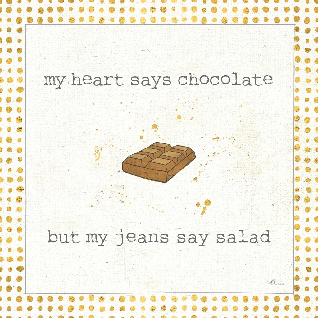 Calorie Cuties IV Dot Border by Pela Studio. SKU 46174a. Archival Giclee Fine art print for wall decor.