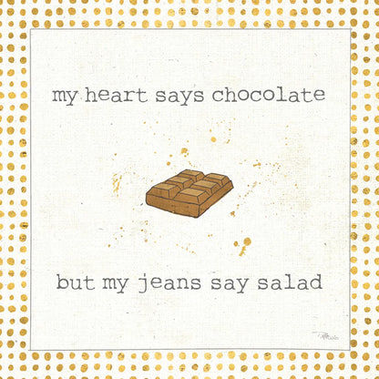 Calorie Cuties IV Dot Border by Pela Studio. SKU 46174a. Archival Giclee Fine art print for wall decor.