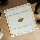 Calorie Cuties IV Dot Border by Pela Studio. Shown as a detailed flat fine art print, highlighting archival giclee quality. Available as an archival giclee rolled canvas, fine art paper, or poster print. SKU 46174a.