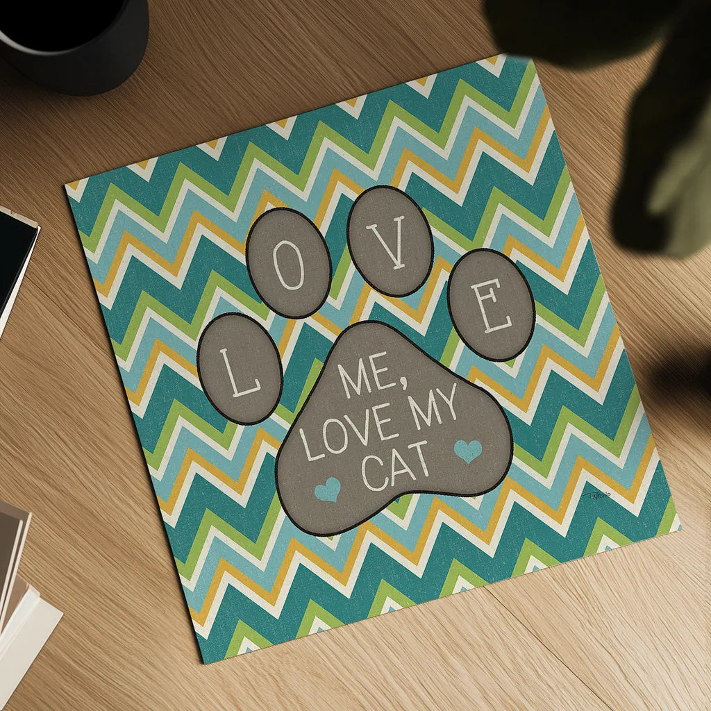 Cat Sayin I by Pela Studio. Shown as a detailed flat fine art print, highlighting archival giclee quality. Available as an archival giclee rolled canvas, fine art paper, or poster print. SKU 14296a.