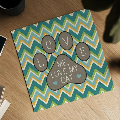 Cat Sayin I by Pela Studio. Shown as a detailed flat fine art print, highlighting archival giclee quality. Available as an archival giclee rolled canvas, fine art paper, or poster print. SKU 14296a.