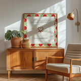 Christmas Cuties II Step 01A by Pela Studio. Shown in a mid-century modern living room setting. Available as an archival giclee rolled canvas, fine art paper, or poster print. SKU 47512a.