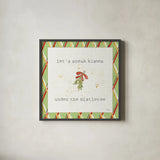 Christmas Cuties III Step 04C by Pela Studio. Shown in a sleek black glass frame for a contemporary gallery look. Available as an archival giclee rolled canvas, fine art paper, or poster print. SKU 47513a.