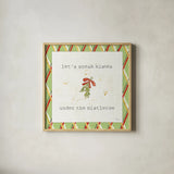 Christmas Cuties III Step 04C by Pela Studio. Shown in a natural wood glass frame for a timeless modern aesthetic. Available as an archival giclee rolled canvas, fine art paper, or poster print. SKU 47513a.