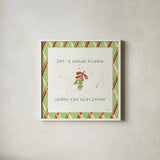 Christmas Cuties III Step 04C by Pela Studio. Shown in a crisp white glass frame for a clean and minimalist style. Available as an archival giclee rolled canvas, fine art paper, or poster print. SKU 47513a.