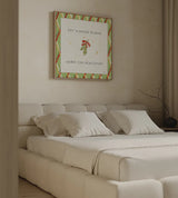 Christmas Cuties III Step 04C by Pela Studio. shown as a paper print in a natural frame. Available as a archival giclee rolled canvas, fine art paper, or poster print. SKU 47513a.