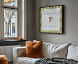 Christmas Cuties III Step 04C by Pela Studio. Shown as wall art in an apartment studio setting. Available as an archival giclee rolled canvas, fine art paper, or poster print. SKU 47513a.
