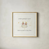 Christmas Cuties IV by Pela Studio. Shown in a natural wood glass frame for a timeless modern aesthetic. Available as an archival giclee rolled canvas, fine art paper, or poster print. SKU 31387a.