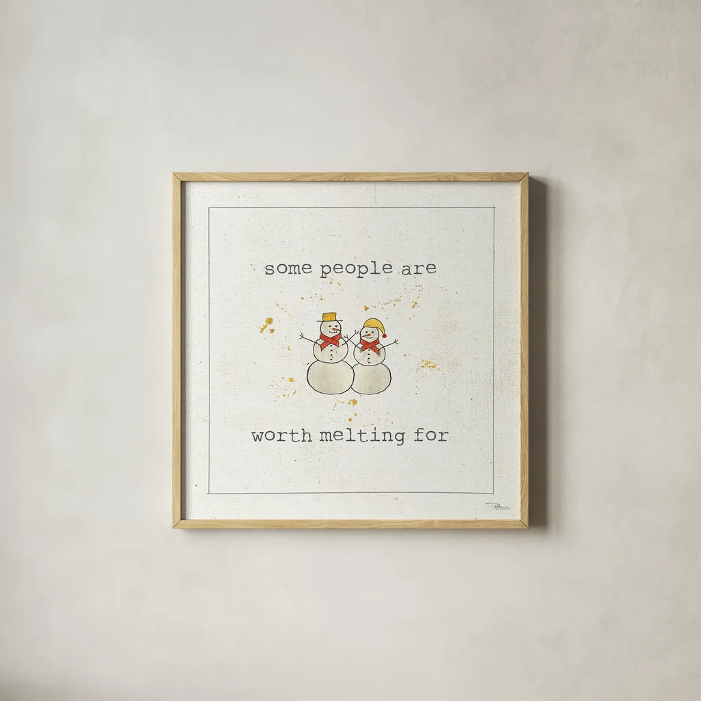 Christmas Cuties IV by Pela Studio. Shown in a natural wood glass frame for a timeless modern aesthetic. Available as an archival giclee rolled canvas, fine art paper, or poster print. SKU 31387a.