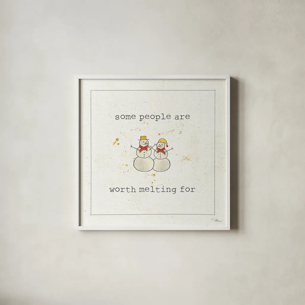 Christmas Cuties IV by Pela Studio. Shown in a crisp white glass frame for a clean and minimalist style. Available as an archival giclee rolled canvas, fine art paper, or poster print. SKU 31387a.