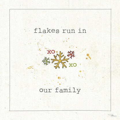Christmas Cuties V - Flakes Run in Our Family by Pela Studio. SKU 30848a. Archival Giclee Fine art print for wall decor.