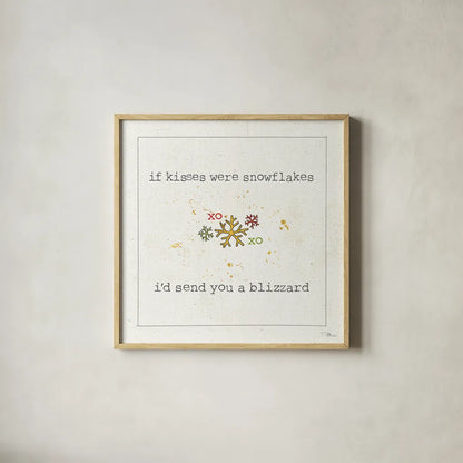 Christmas Cuties V by Pela Studio. Shown in a natural wood glass frame for a timeless modern aesthetic. Available as an archival giclee rolled canvas, fine art paper, or poster print. SKU 31388a.