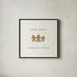 Christmas Cuties VI by Pela Studio. Shown in a sleek black glass frame for a contemporary gallery look. Available as an archival giclee rolled canvas, fine art paper, or poster print. SKU 31389a.