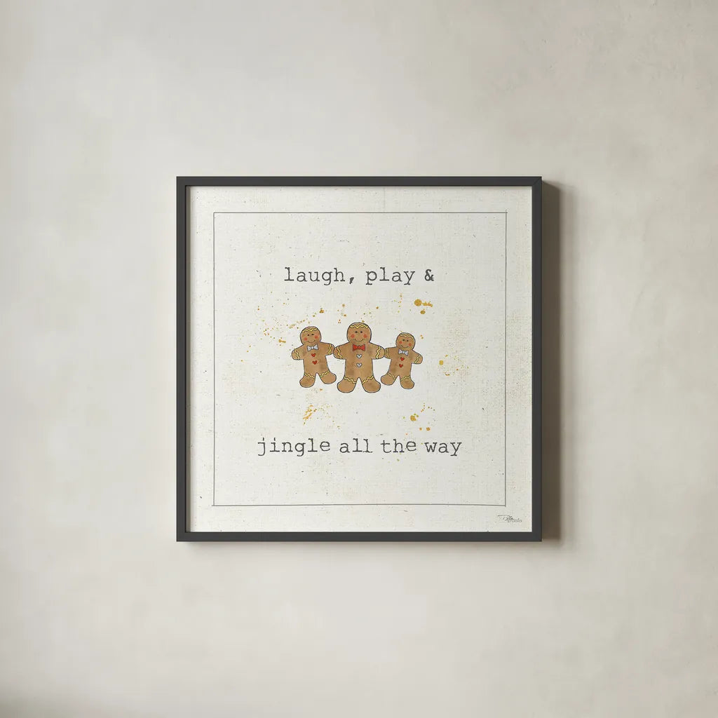 Christmas Cuties VI by Pela Studio. Shown in a sleek black glass frame for a contemporary gallery look. Available as an archival giclee rolled canvas, fine art paper, or poster print. SKU 31389a.