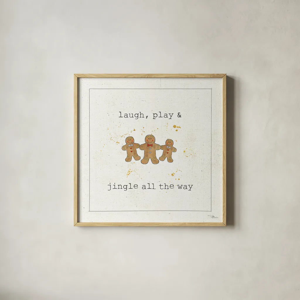 Christmas Cuties VI by Pela Studio. Shown in a natural wood glass frame for a timeless modern aesthetic. Available as an archival giclee rolled canvas, fine art paper, or poster print. SKU 31389a.