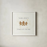 Christmas Cuties VI by Pela Studio. Shown in a crisp white glass frame for a clean and minimalist style. Available as an archival giclee rolled canvas, fine art paper, or poster print. SKU 31389a.