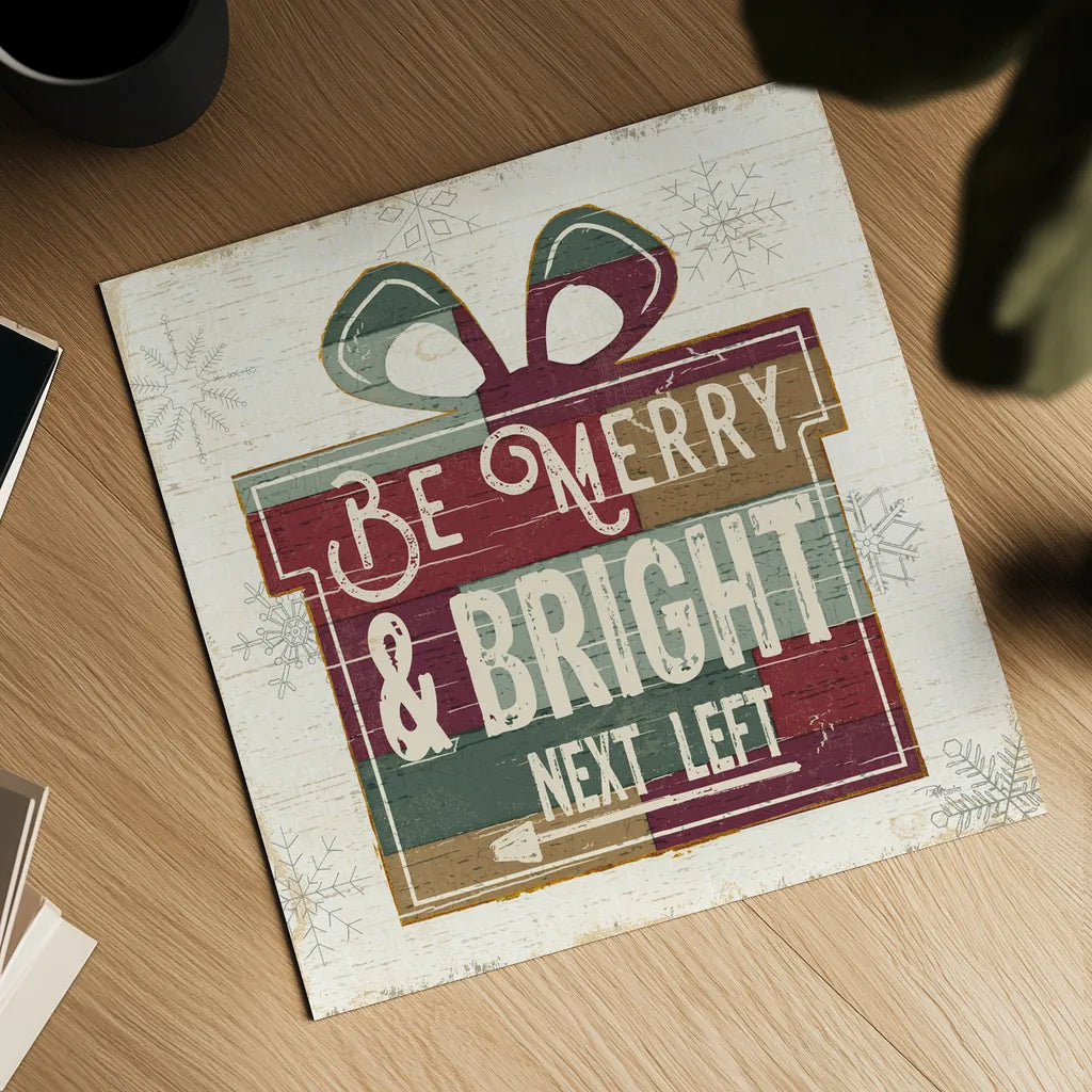 Christmas Signs I by Pela Studio. Shown as a detailed flat fine art print, highlighting archival giclee quality. Available as an archival giclee rolled canvas, fine art paper, or poster print. SKU 36671a.