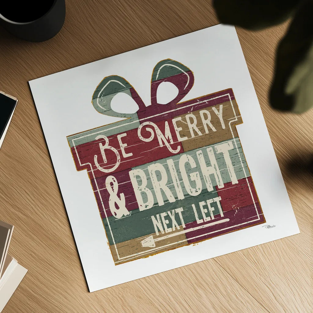 Christmas Signs I White by Pela Studio. Shown as a detailed flat fine art print, highlighting archival giclee quality. Available as an archival giclee rolled canvas, fine art paper, or poster print. SKU 65491a.