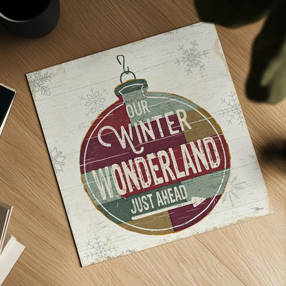 Christmas Signs II by Pela Studio. Shown as a detailed flat fine art print, highlighting archival giclee quality. Available as an archival giclee rolled canvas, fine art paper, or poster print. SKU 36672a.