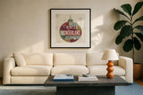 Christmas Signs II by Pela Studio. Displayed in a glass frame with matte in a clean modern living room. Available as an archival giclee rolled canvas, fine art paper, or poster print. SKU 36672a.