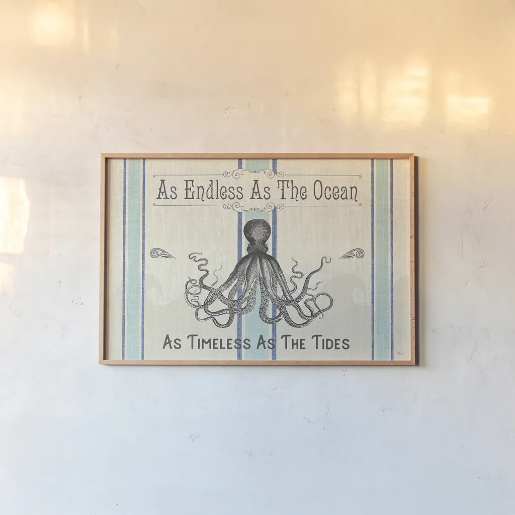 Coastal Farmhouse I by Pela Studio. shown as a paper print in a natural frame. Available as a archival giclee rolled canvas, fine art paper, or poster print. SKU 52321i.