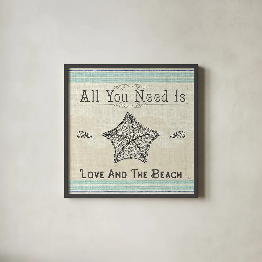 Coastal Farmhouse III by Pela Studio. Shown in a sleek black glass frame for a contemporary gallery look. Available as an archival giclee rolled canvas, fine art paper, or poster print. SKU 52323a.