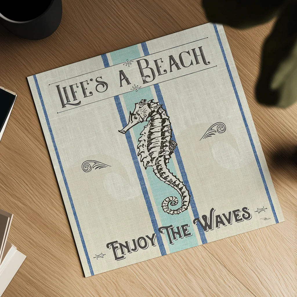 Coastal Farmhouse IV by Pela Studio. Shown as a detailed flat fine art print, highlighting archival giclee quality. Available as an archival giclee rolled canvas, fine art paper, or poster print. SKU 52324a.