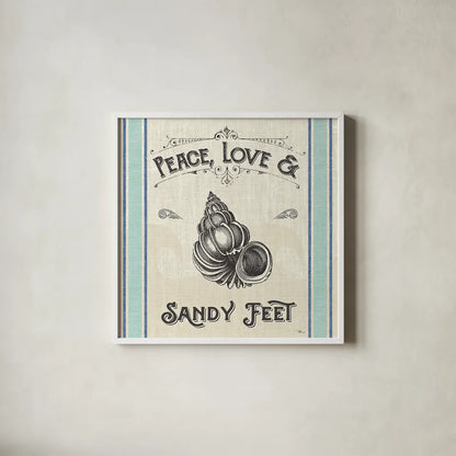 Coastal Farmhouse V by Pela Studio. Shown in a crisp white glass frame for a clean and minimalist style. Available as an archival giclee rolled canvas, fine art paper, or poster print. SKU 52325a.