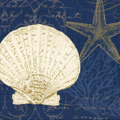 Coastal Moonlight II Teal by Pela Studio. SKU 11386a. Archival Giclee Fine art print for wall decor.