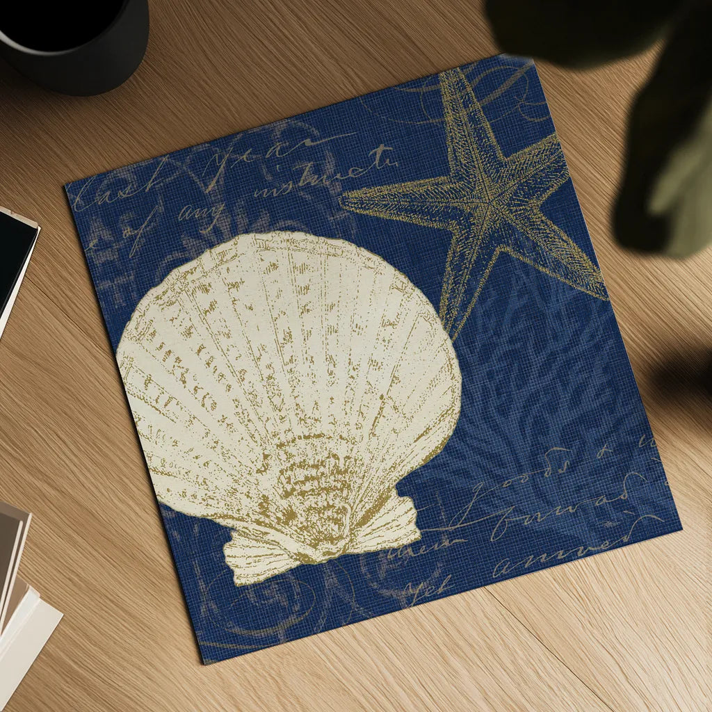 Coastal Moonlight II Teal by Pela Studio. Shown as a detailed flat fine art print, highlighting archival giclee quality. Available as an archival giclee rolled canvas, fine art paper, or poster print. SKU 11386a.