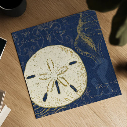 Coastal Moonlight III Teal by Pela Studio. Shown as a detailed flat fine art print, highlighting archival giclee quality. Available as an archival giclee rolled canvas, fine art paper, or poster print. SKU 11387a.