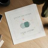 Coffee Cuties II Pastel by Pela Studio. Shown as a detailed flat fine art print, highlighting archival giclee quality. Available as an archival giclee rolled canvas, fine art paper, or poster print. SKU 56986a.
